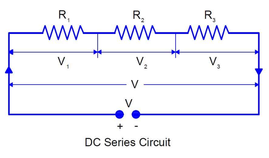 Image of series dc circuit.